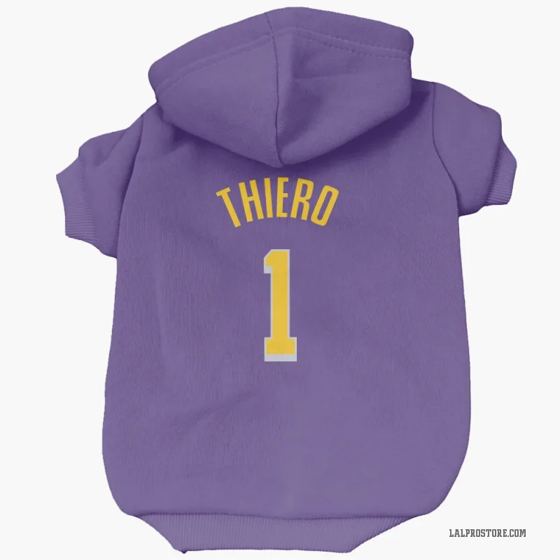 Adou Thiero  Purple Los Angeles Lakers  Cat & Dog Pet Hoodie