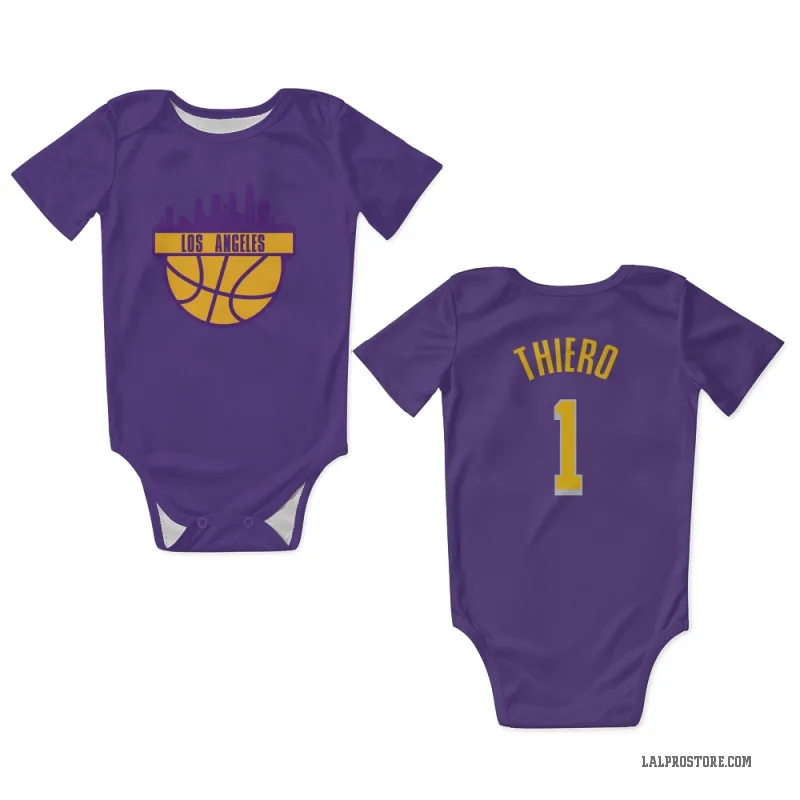 Adou Thiero  Purple Los Angeles Lakers  Newborn & Infant Bodysuit
