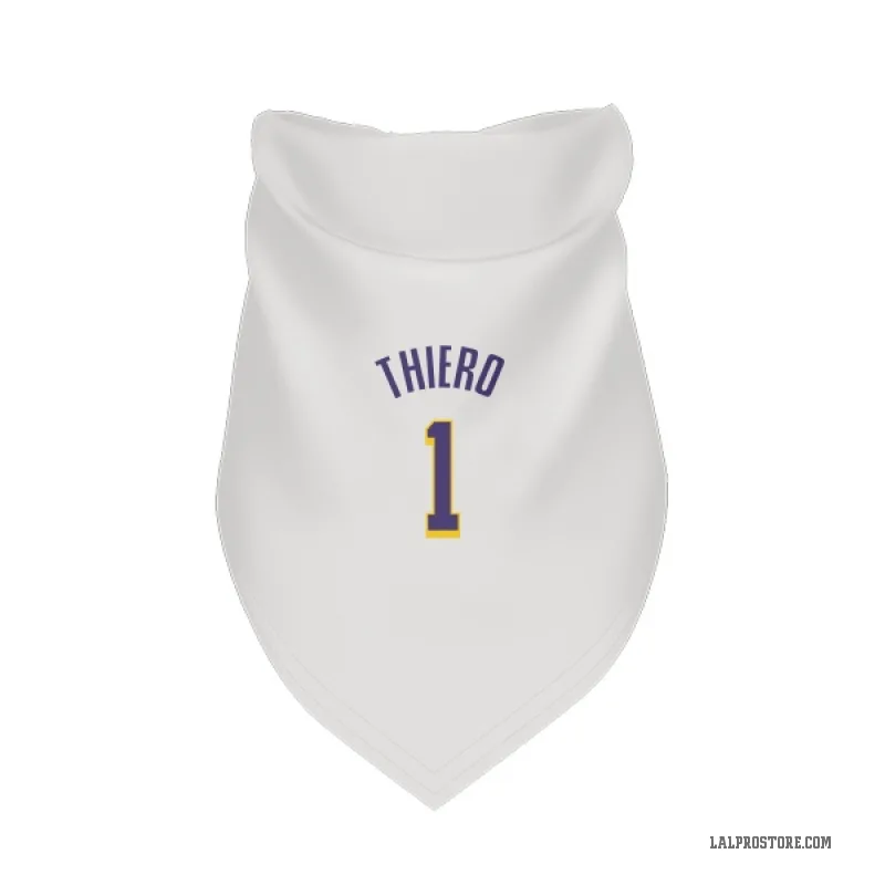 Adou Thiero  White Purple Los Angeles Lakers  Cat & Dog Pet Bandana