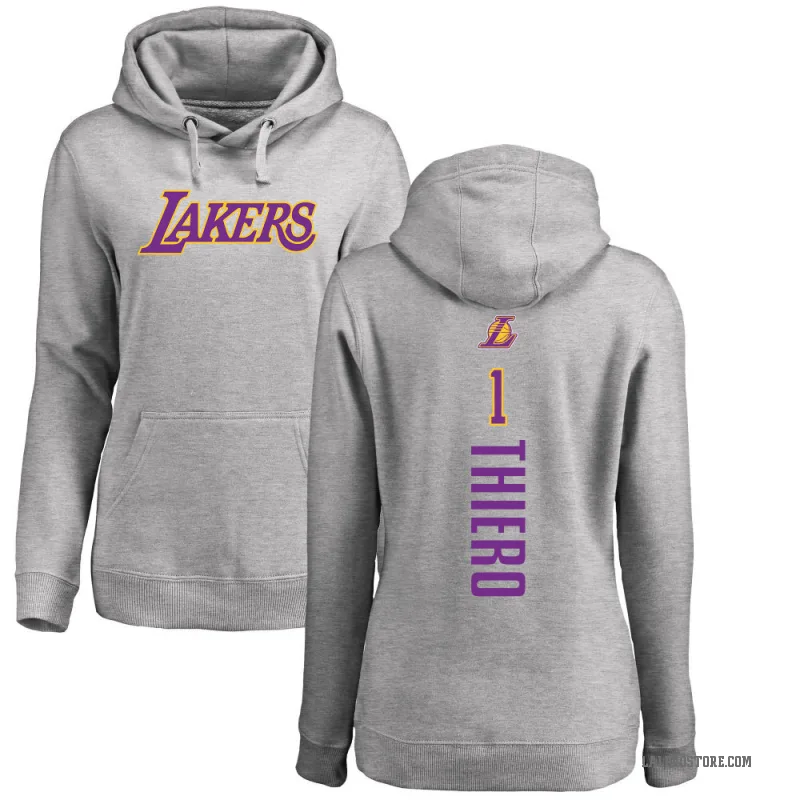 Adou Thiero Women's Los Angeles Lakers Branded Ash Backer Pullover Hoodie