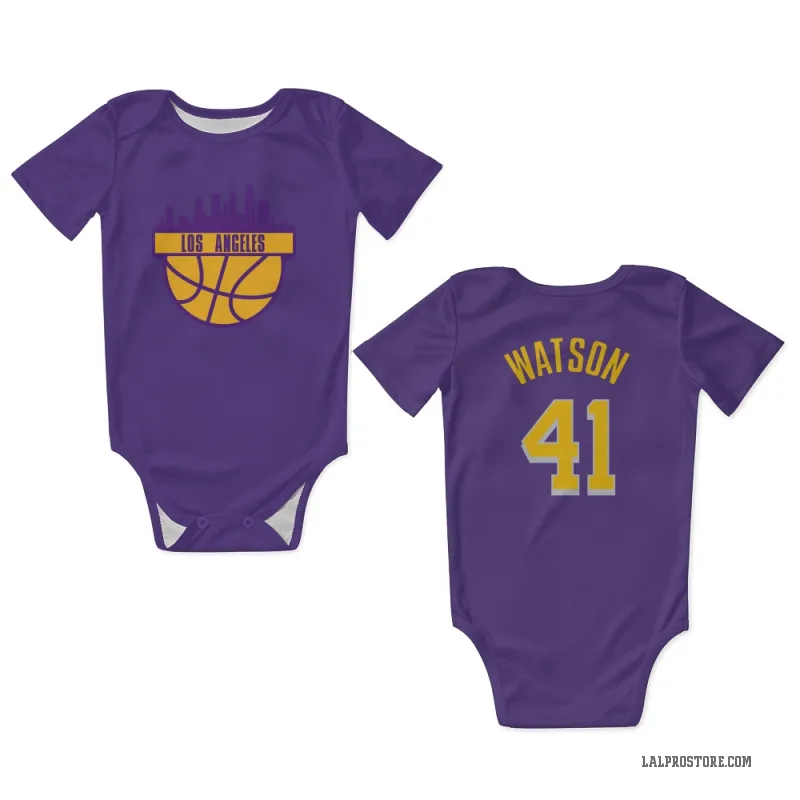 Anton Watson  Purple Los Angeles Lakers  Newborn & Infant Bodysuit