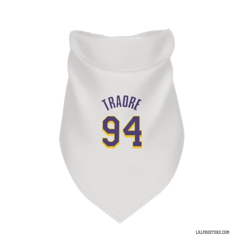 Armel Traore  White Purple Los Angeles Lakers  Cat & Dog Pet Bandana