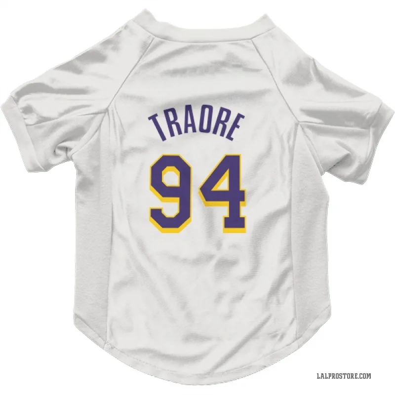 Armel Traore  White Purple Los Angeles Lakers  Cat & Dog Pet Jersey
