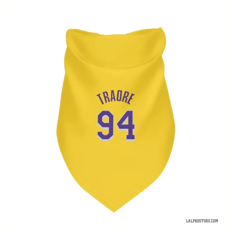 Armel Traore  Yellow Los Angeles Lakers  Cat & Dog Pet Bandana