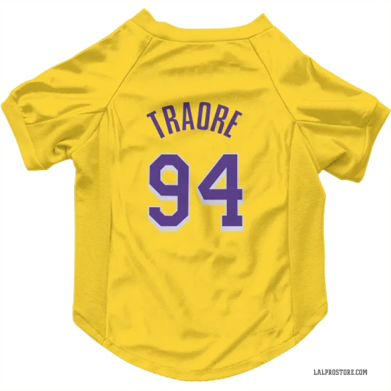 Armel Traore  Yellow Los Angeles Lakers  Cat & Dog Pet Jersey
