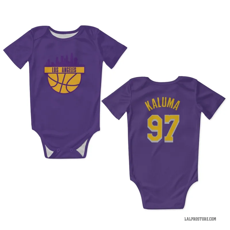 Arthur Kaluma  Purple Los Angeles Lakers  Newborn & Infant Bodysuit