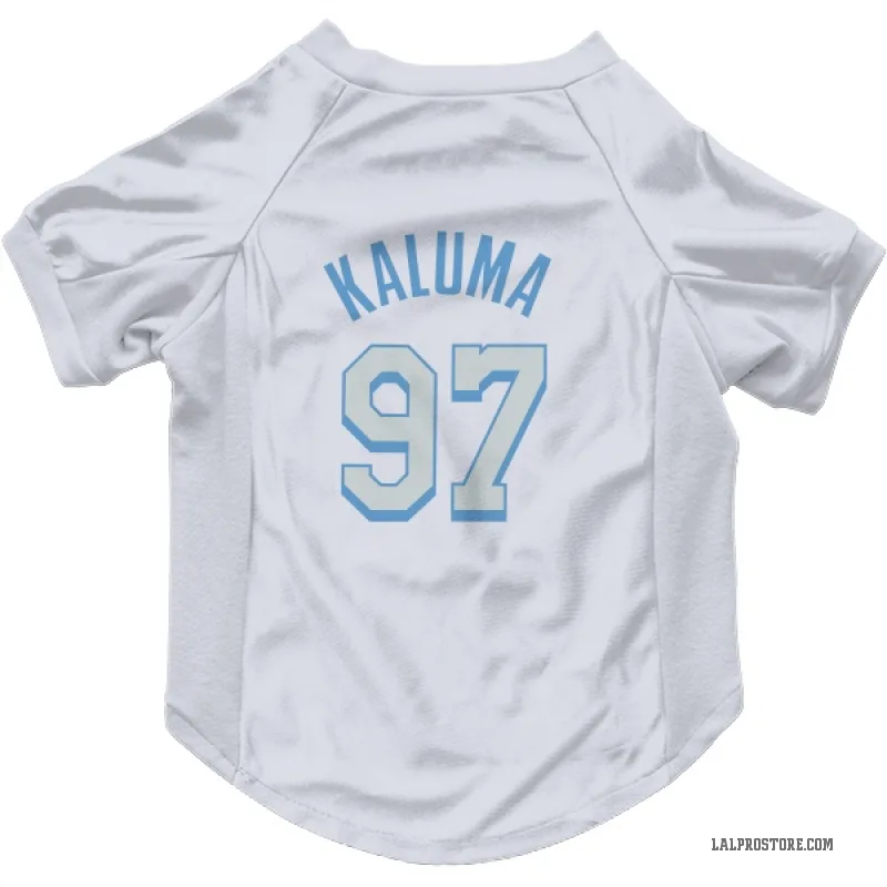 Arthur Kaluma  White Los Angeles Lakers  Cat & Dog Pet Jersey