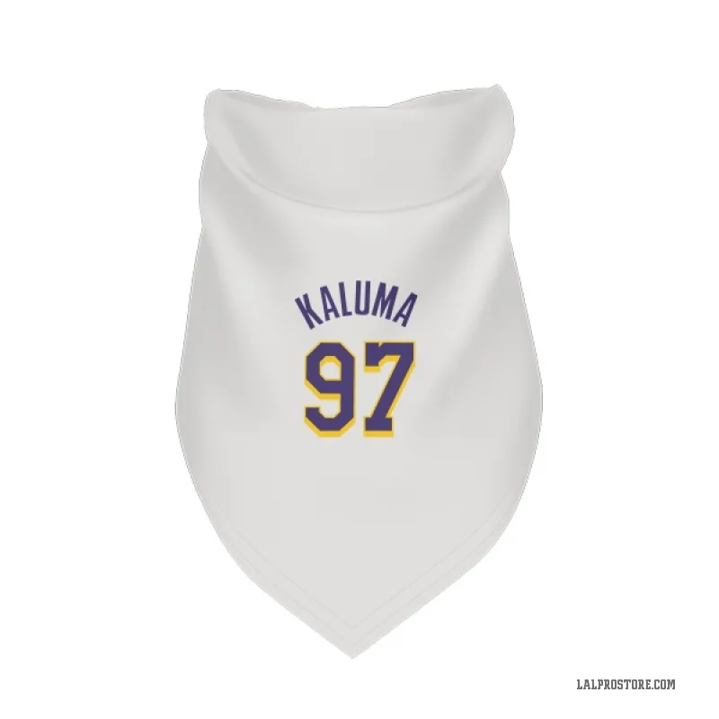 Arthur Kaluma  White Purple Los Angeles Lakers  Cat & Dog Pet Bandana