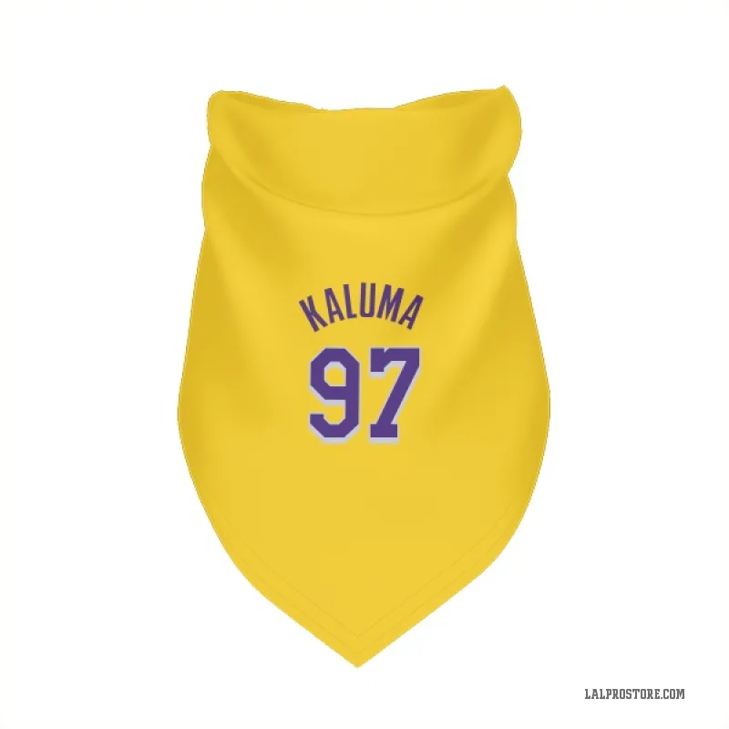 Arthur Kaluma  Yellow Los Angeles Lakers  Cat & Dog Pet Bandana
