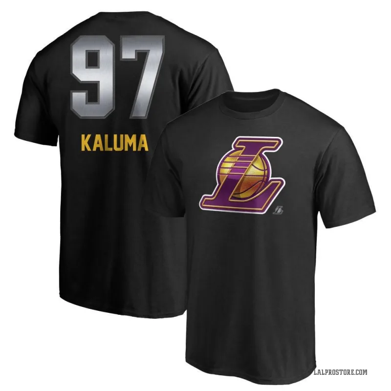 Arthur Kaluma Youth Black Los Angeles Lakers Midnight Mascot T-Shirt