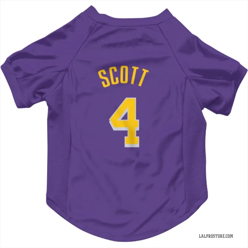 Byron Scott  Purple Los Angeles Lakers  Cat & Dog Pet Jersey