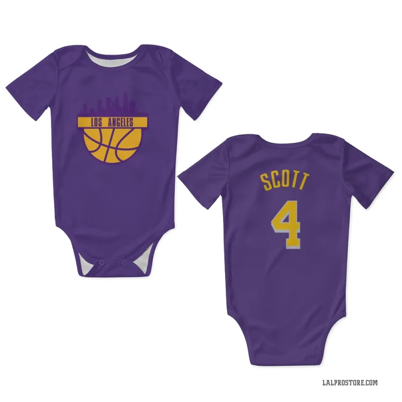Byron Scott  Purple Los Angeles Lakers  Newborn & Infant Bodysuit