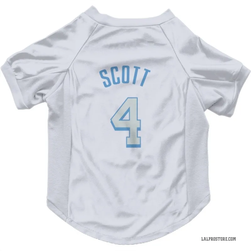 Byron Scott  White Los Angeles Lakers  Cat & Dog Pet Jersey