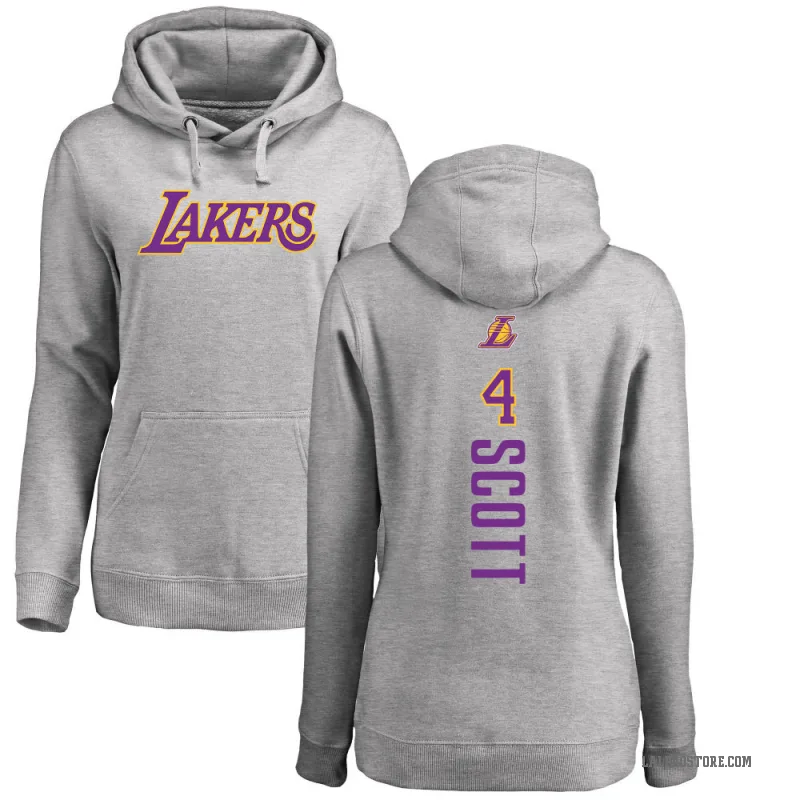 Byron Scott Women's Los Angeles Lakers Branded Ash Backer Pullover Hoodie