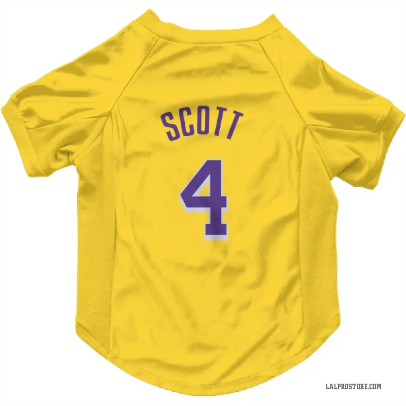 Byron Scott  Yellow Los Angeles Lakers  Cat & Dog Pet Jersey