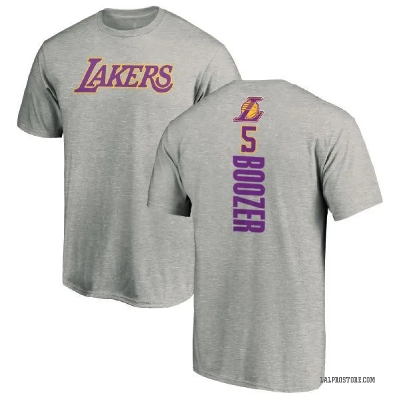 Carlos Boozer Men's Los Angeles Lakers Ash Backer T-Shirt