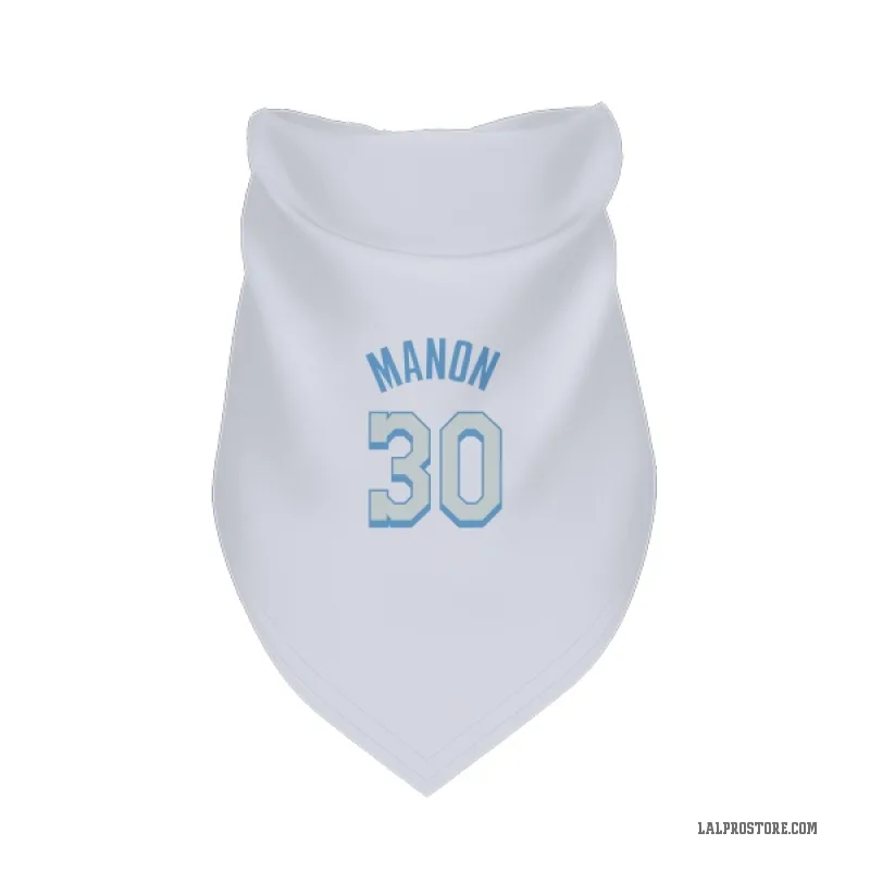 Chris Manon  White Los Angeles Lakers  Cat & Dog Pet Bandana