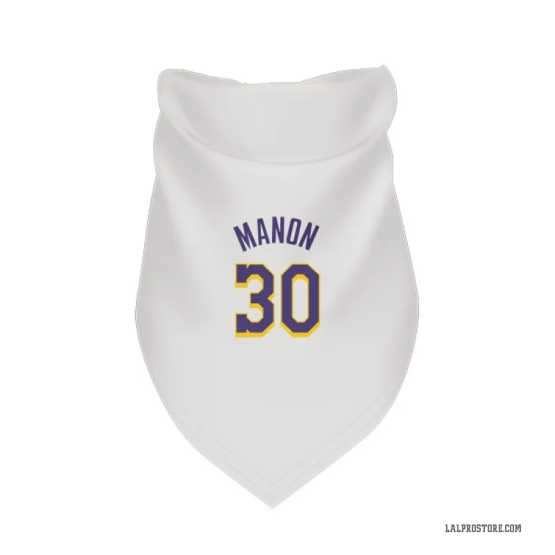 Chris Manon  White Purple Los Angeles Lakers  Cat & Dog Pet Bandana