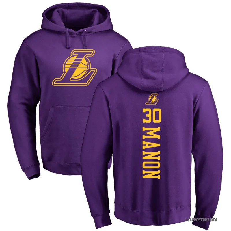 Chris Manon Youth Purple Los Angeles Lakers Branded One Color Backer Pullover Hoodie