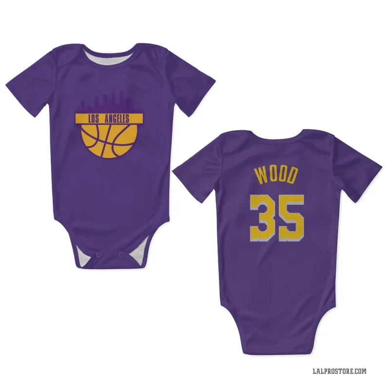 Christian Wood  Purple Los Angeles Lakers  Newborn & Infant Bodysuit