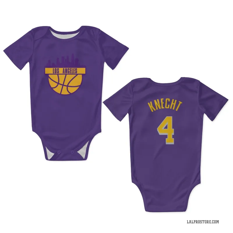 Dalton Knecht  Purple Los Angeles Lakers  Newborn & Infant Bodysuit