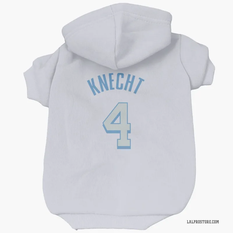 Dalton Knecht  White Los Angeles Lakers  Cat & Dog Pet Hoodie