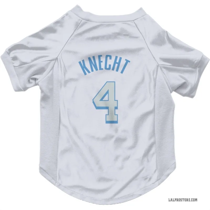 Dalton Knecht  White Los Angeles Lakers  Cat & Dog Pet Jersey