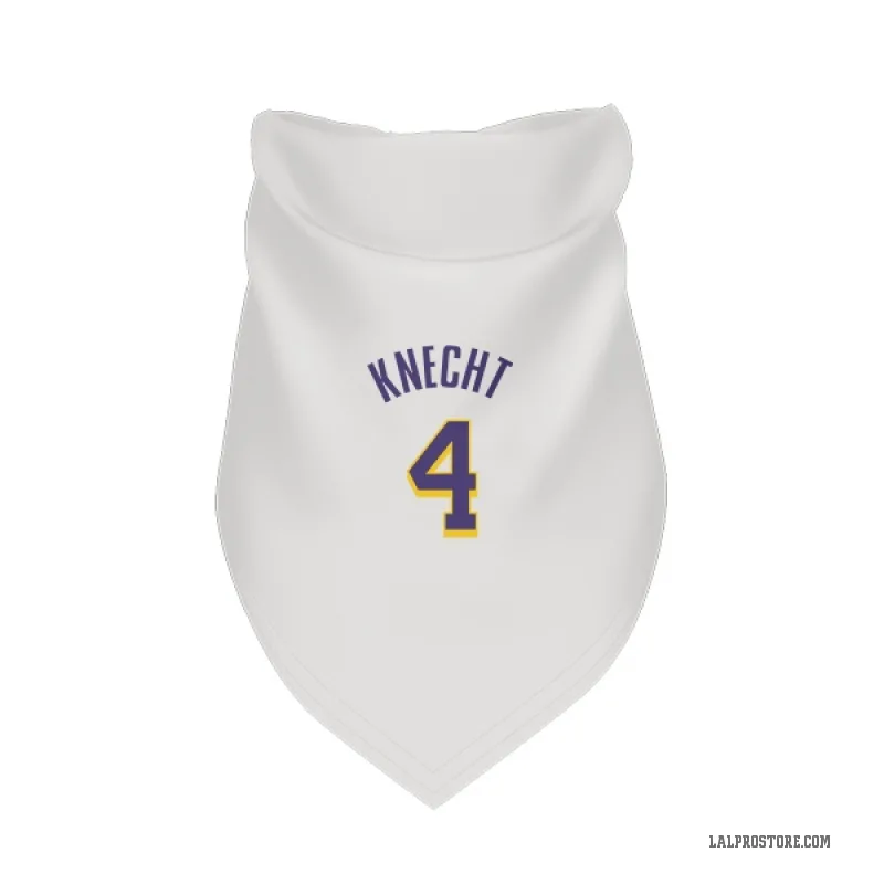 Dalton Knecht  White Purple Los Angeles Lakers  Cat & Dog Pet Bandana