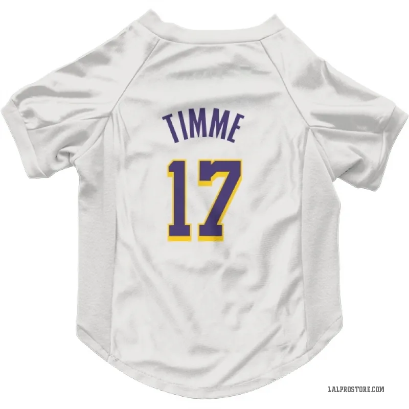 Drew Timme  White Purple Los Angeles Lakers  Cat & Dog Pet Jersey
