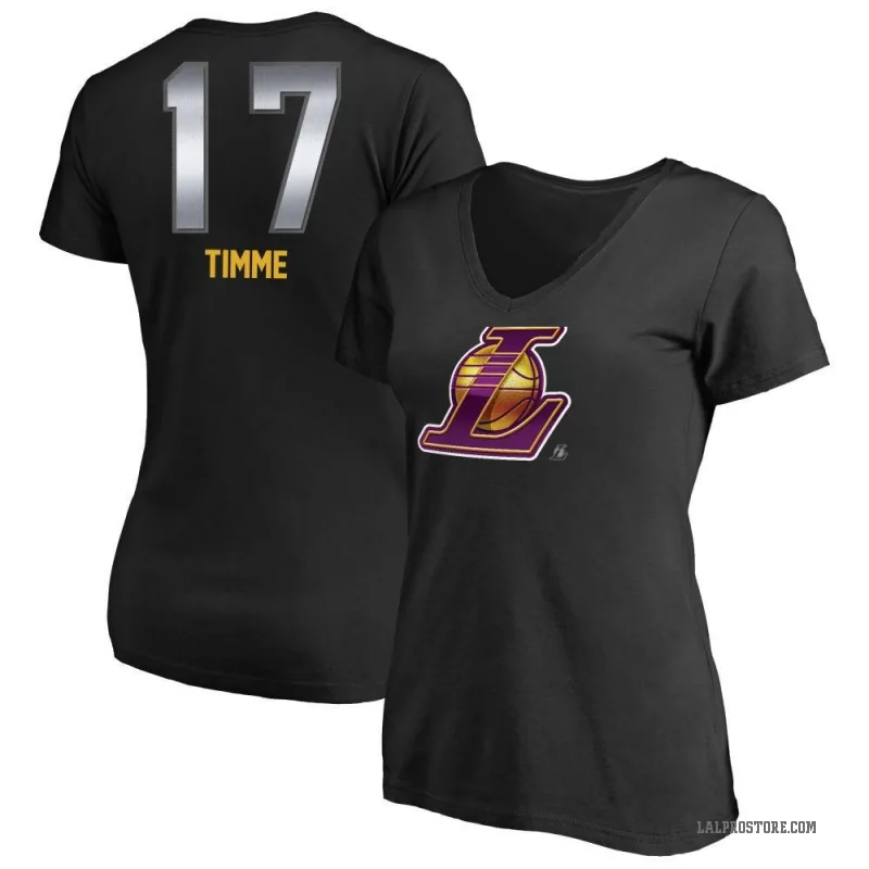Drew Timme Women's Black Los Angeles Lakers Midnight Mascot T-Shirt