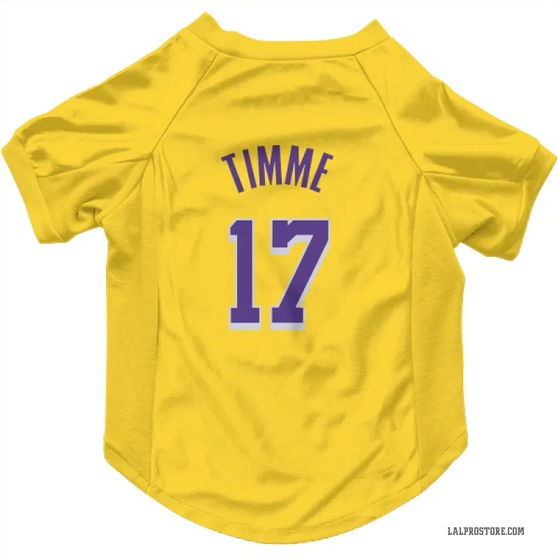Drew Timme  Yellow Los Angeles Lakers  Cat & Dog Pet Jersey