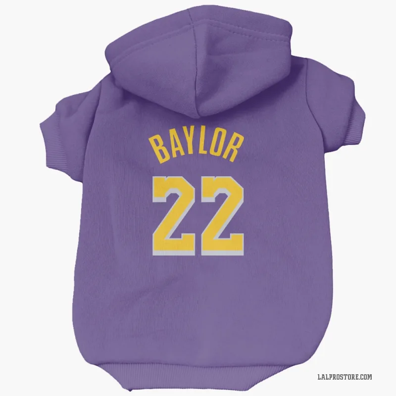 Elgin Baylor  Purple Los Angeles Lakers  Cat & Dog Pet Hoodie