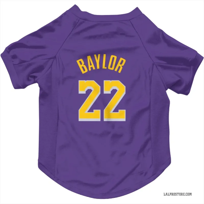 Elgin Baylor  Purple Los Angeles Lakers  Cat & Dog Pet Jersey