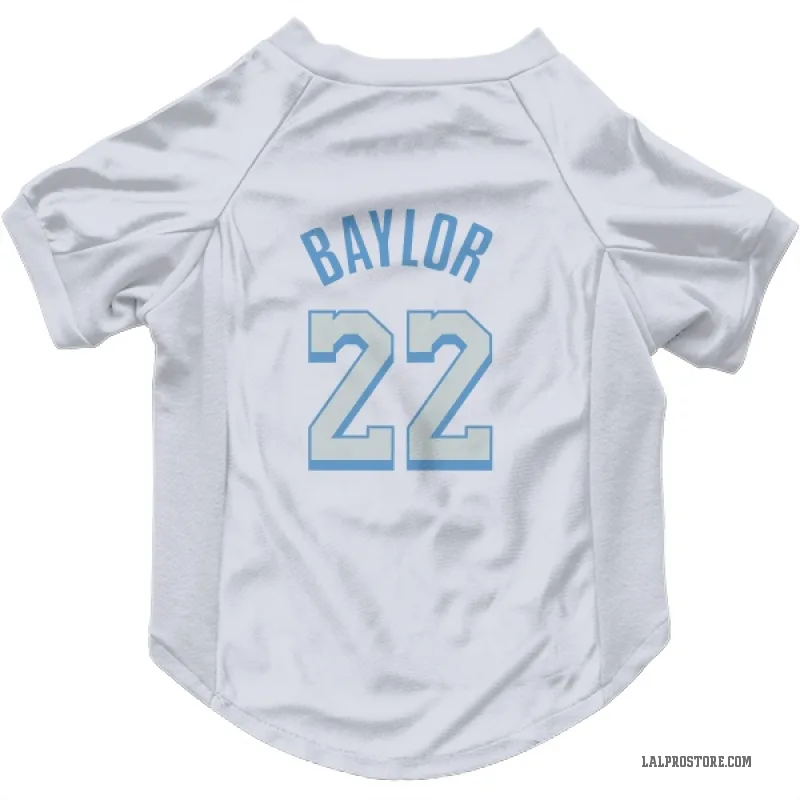 Elgin Baylor  White Los Angeles Lakers  Cat & Dog Pet Jersey