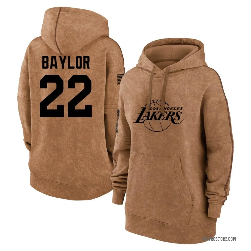 Elgin Baylor Women's Brown Los Angeles Lakers 2023 Salute to Service Pullover Hoodie