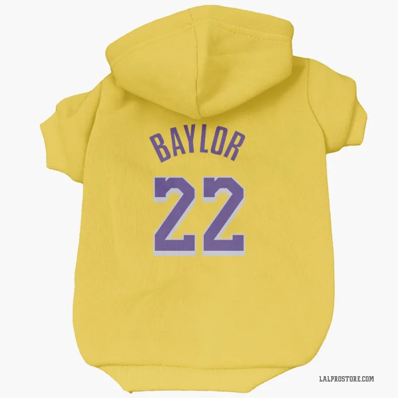 Elgin Baylor  Yellow Los Angeles Lakers  Cat & Dog Pet Hoodie