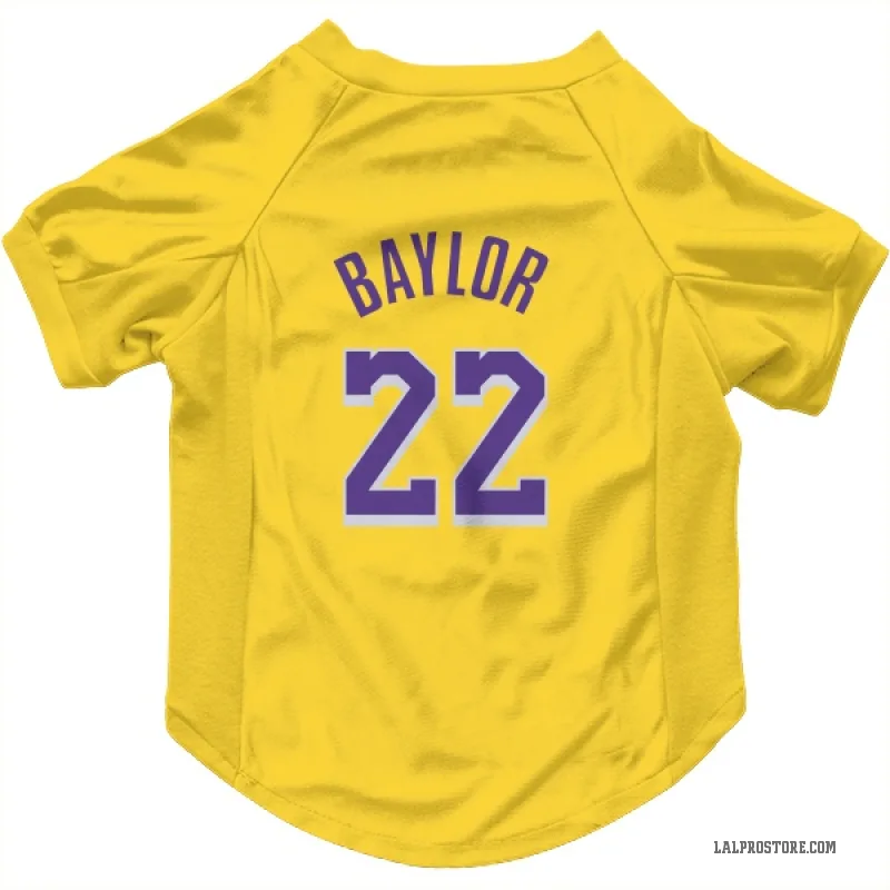 Elgin Baylor  Yellow Los Angeles Lakers  Cat & Dog Pet Jersey