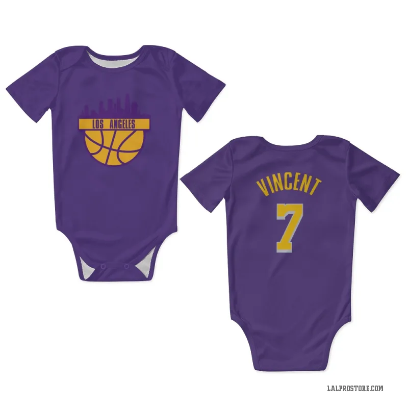 Gabe Vincent  Purple Los Angeles Lakers  Newborn & Infant Bodysuit