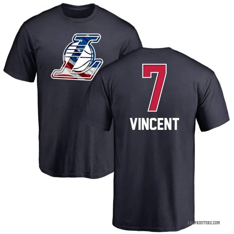 Gabe Vincent Youth Navy Los Angeles Lakers Name and Number Banner Wave T-Shirt