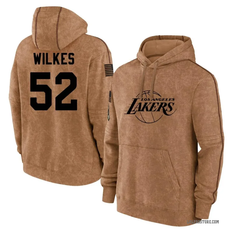 Jamaal Wilkes Men's Brown Los Angeles Lakers 2023 Salute to Service Club Pullover Hoodie