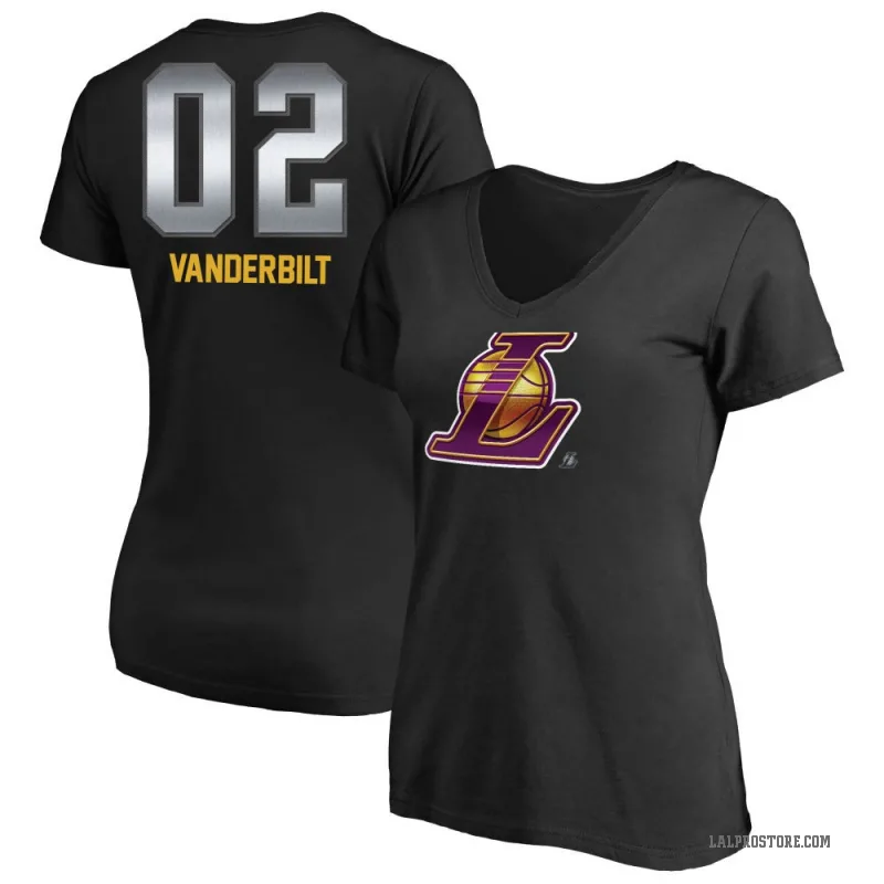 Jarred Vanderbilt Women's Black Los Angeles Lakers Midnight Mascot T-Shirt