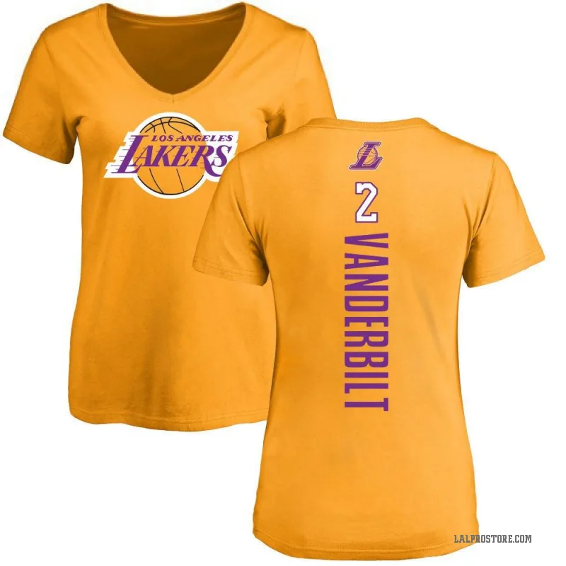Jarred Vanderbilt Women's Gold Los Angeles Lakers Backer T-Shirt