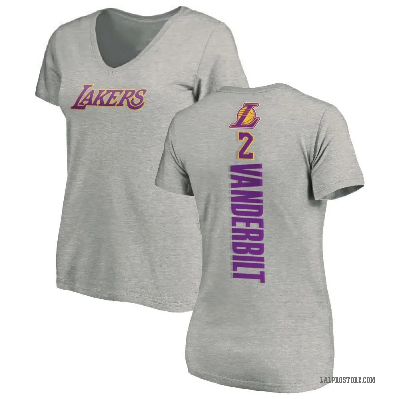 Jarred Vanderbilt Women's Los Angeles Lakers Ash Backer T-Shirt