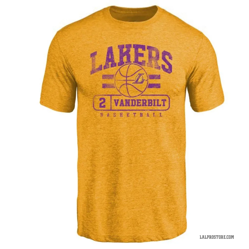 Jarred Vanderbilt Youth Gold Los Angeles Lakers Baseline T-Shirt