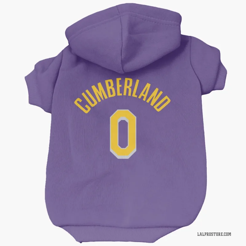 Jarron Cumberland  Purple Los Angeles Lakers  Cat & Dog Pet Hoodie