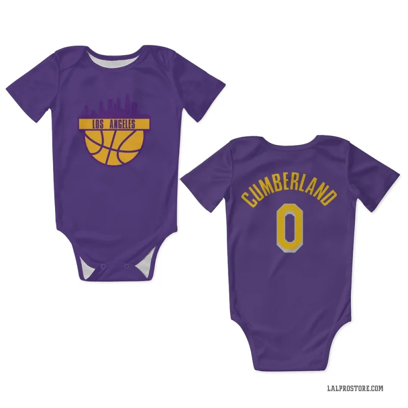 Jarron Cumberland  Purple Los Angeles Lakers  Newborn & Infant Bodysuit