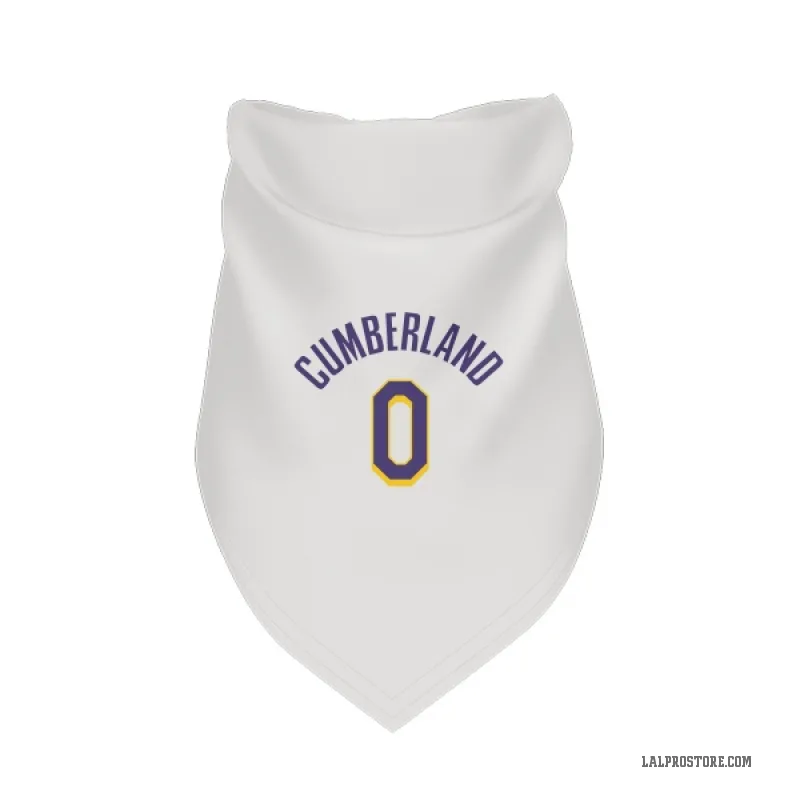 Jarron Cumberland  White Purple Los Angeles Lakers  Cat & Dog Pet Bandana