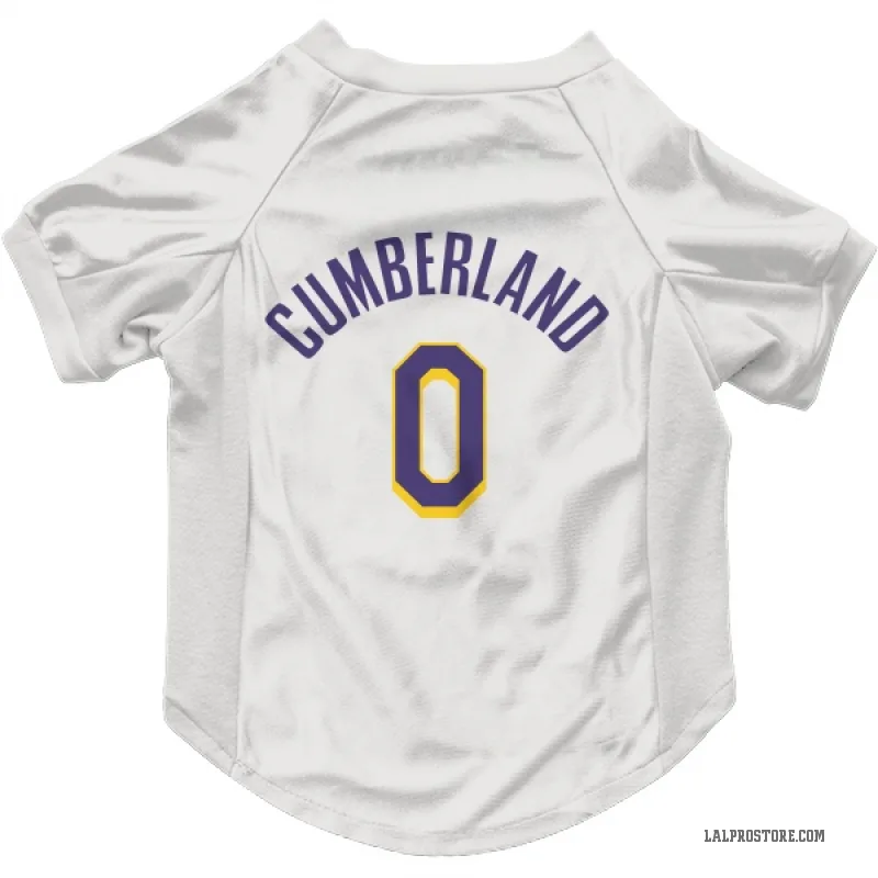 Jarron Cumberland  White Purple Los Angeles Lakers  Cat & Dog Pet Jersey
