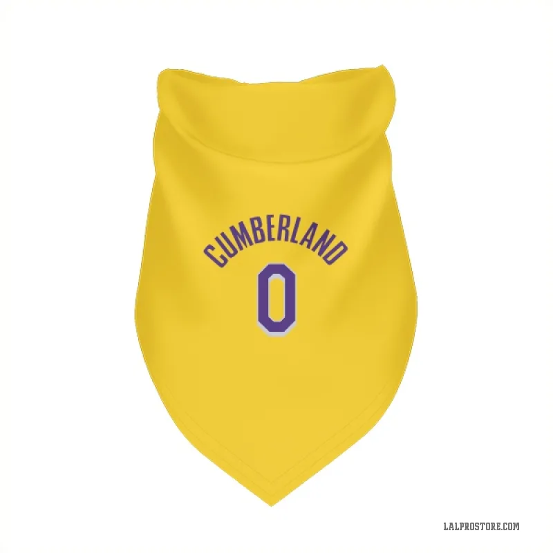 Jarron Cumberland  Yellow Los Angeles Lakers  Cat & Dog Pet Bandana