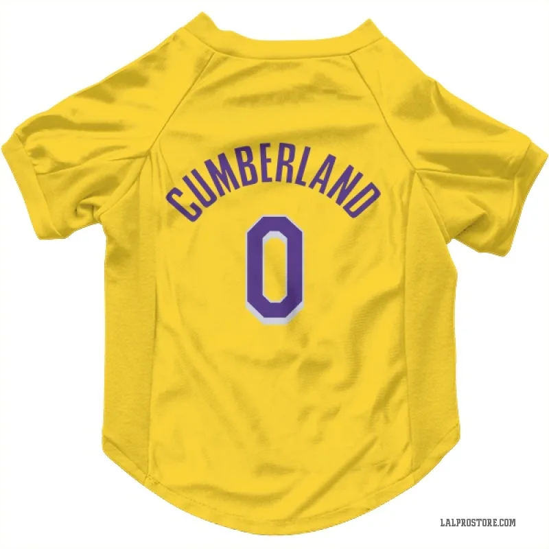 Jarron Cumberland  Yellow Los Angeles Lakers  Cat & Dog Pet Jersey